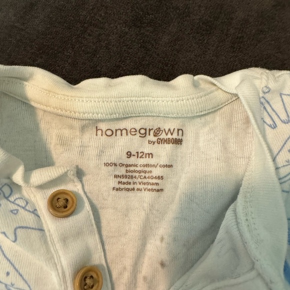 NWOT Gymboree 9-12 month onesies blue & white - Picture 3 of 4